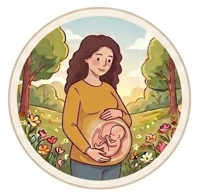 Mamma in attesa e bimbo Mamma in attesa e bimbo